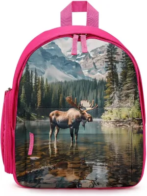 Moose Backpack Lightweight Laptop Backpack Travel Daypack Business Work Bag for Men Women Pink-Color
