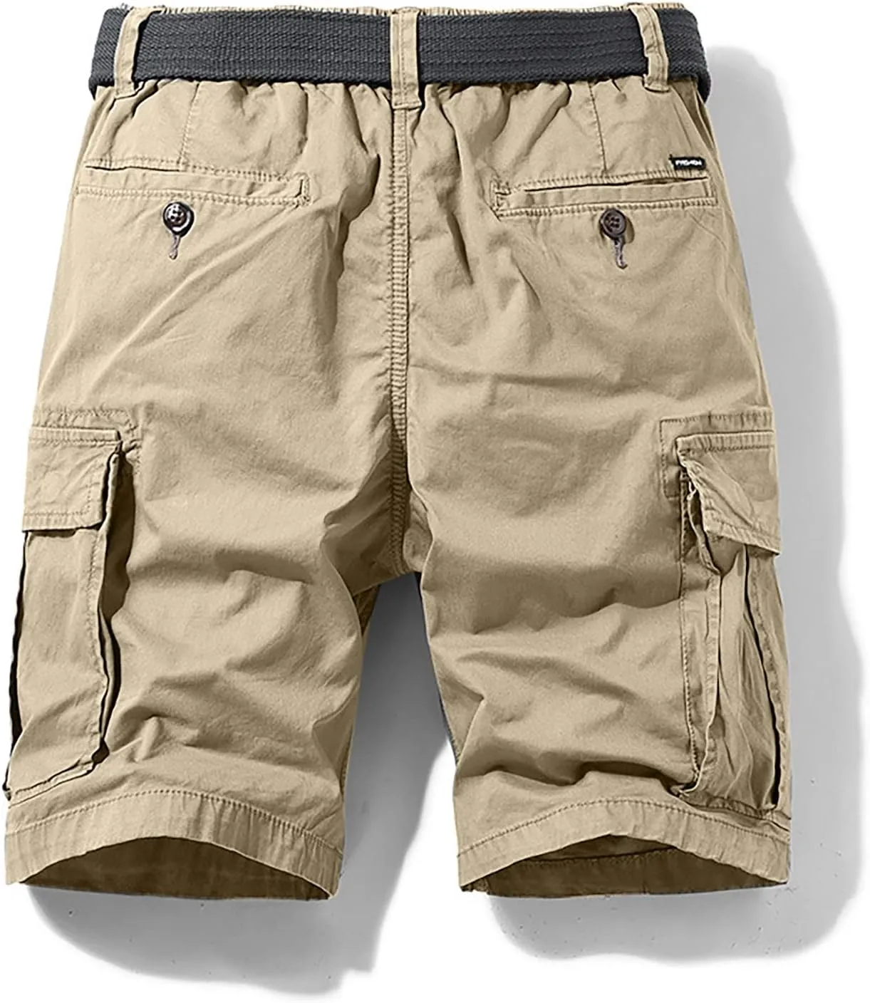 Muscularfit Linen Shorts Men 2023 Regular and Big & Tall Fashion Outdoor Cargo Shorts Summer Drawstring Elastic Waist Shorts