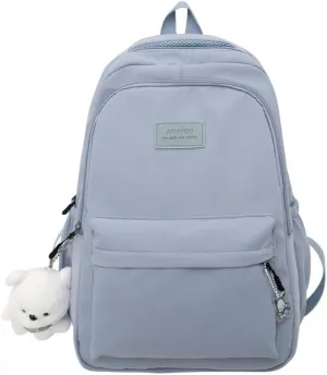 New Female Fashion Lady High Capacity Waterproof Backpack Trendy Women Laptop Bags Travel Book Bag Cool (blue)