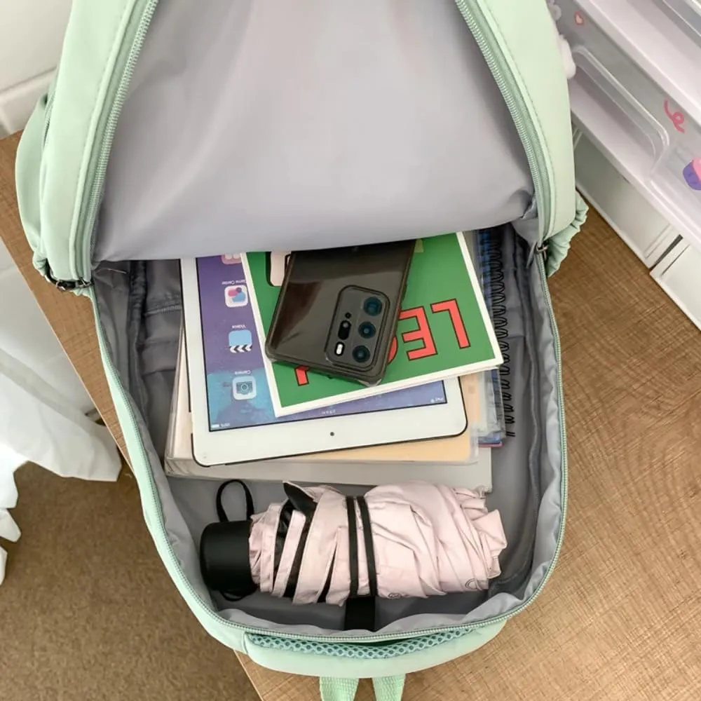 New Female Fashion Lady High Capacity Waterproof Backpack Trendy Women Laptop Bags Travel Book Bag Cool (green)