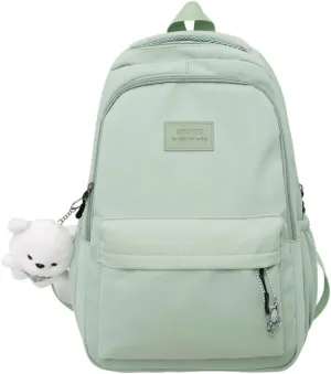 New Female Fashion Lady High Capacity Waterproof Backpack Trendy Women Laptop Bags Travel Book Bag Cool (green)