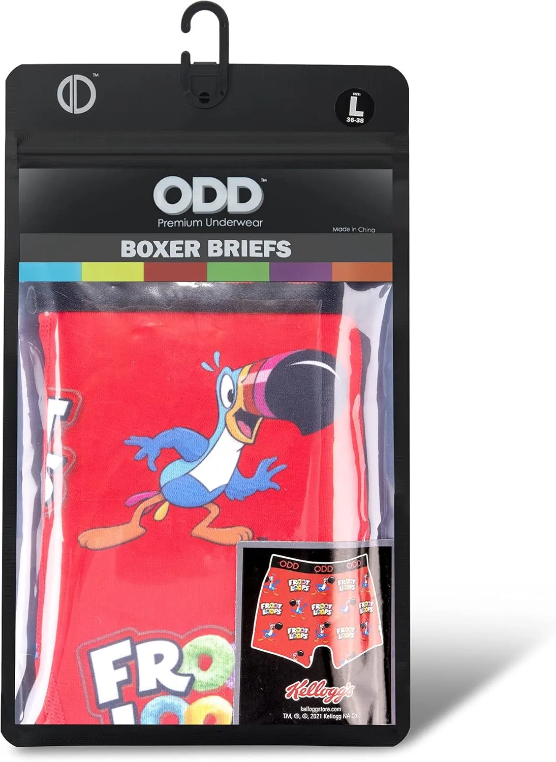 Odd Sox, Men's Funny Boxer Briefs, Kellogg's Cereal Prints, Assorted Styles