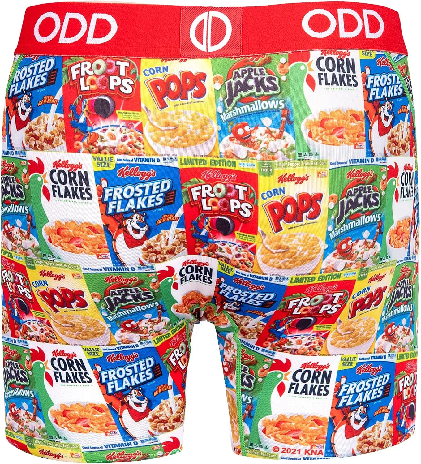 Odd Sox, Men's Funny Boxer Briefs, Kellogg's Cereal Prints, Assorted Styles