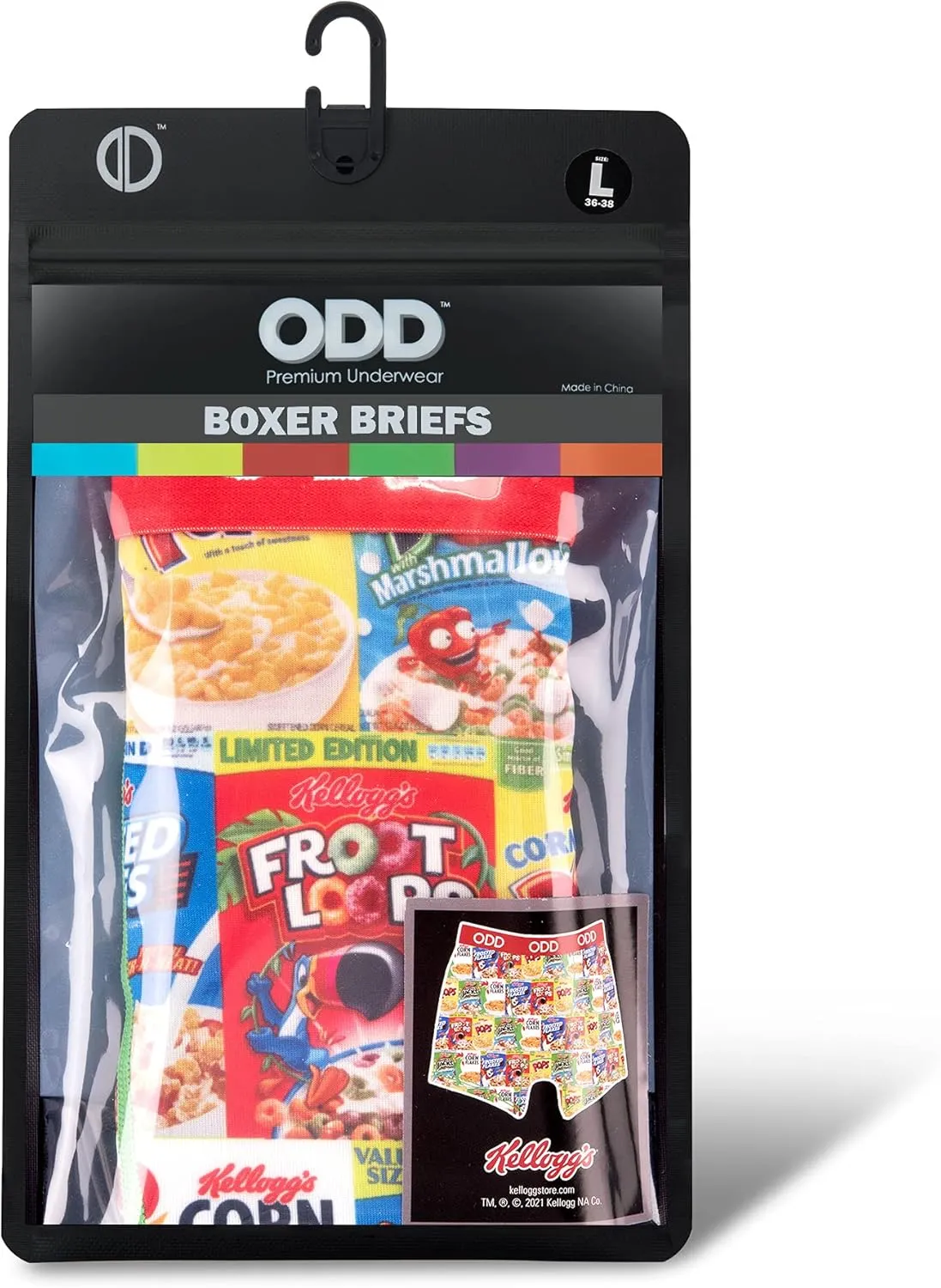 Odd Sox, Men's Funny Boxer Briefs, Kellogg's Cereal Prints, Assorted Styles
