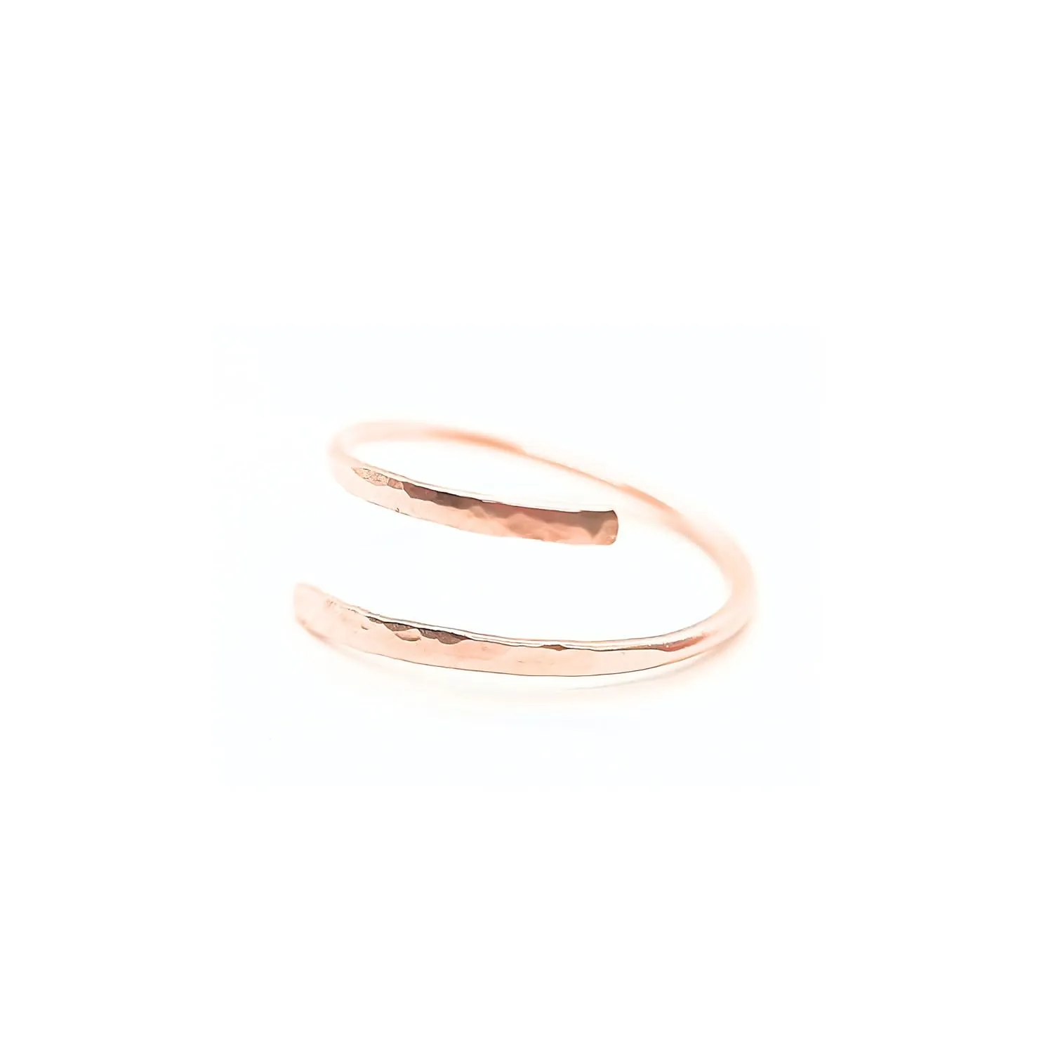 Open Bypass Midi Ring Wrap Spiral Thin Adjustable Ring in Gold Silver Rose Gold (3 US, Silver)