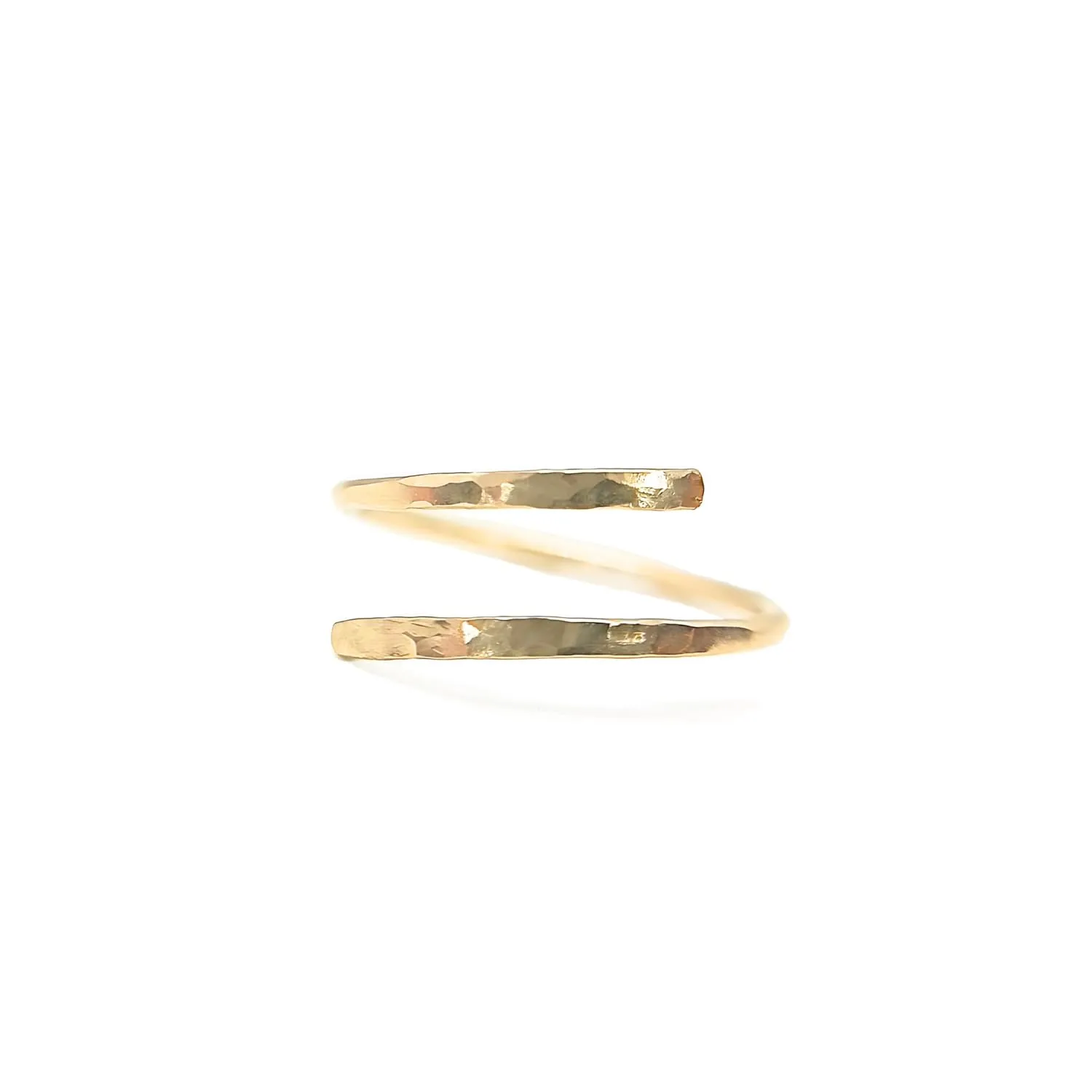 Open Bypass Midi Ring Wrap Spiral Thin Adjustable Ring in Gold Silver Rose Gold (3 US, Silver)