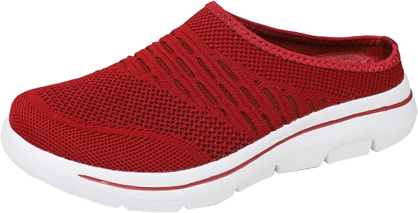 Orthopedic Sandals for Women With Arch Support Hollow Mesh Slide Sandals Summer Slip On Shoes Comfortable Casual Mules