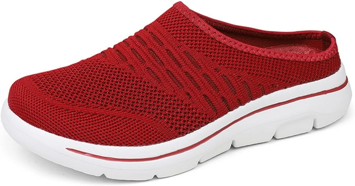 Orthopedic Sandals for Women With Arch Support Hollow Mesh Slide Sandals Summer Slip On Shoes Comfortable Casual Mules