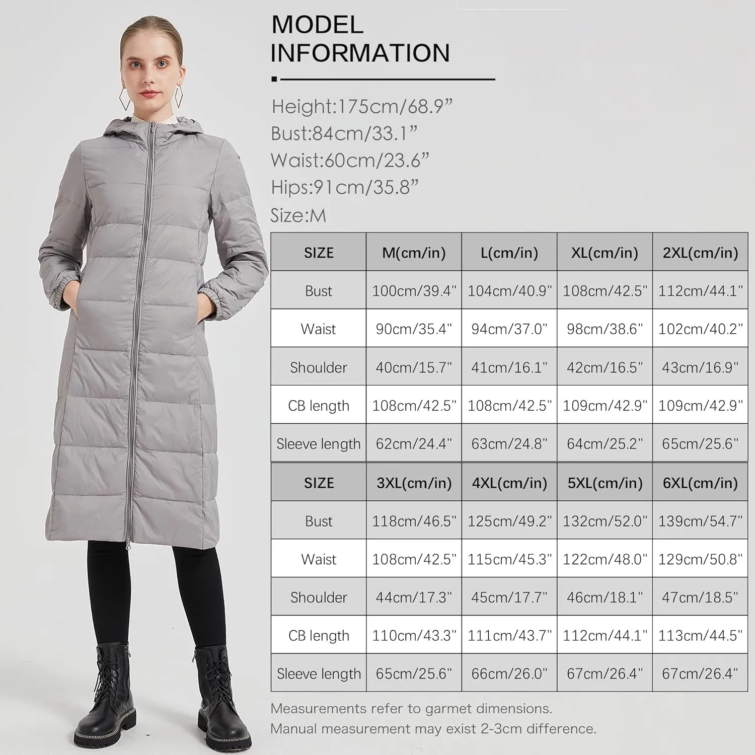 Packable Lightweight Long Down Jacket for Women Thin Warm Hooded Travel Down Coat(Available in Plus Size)