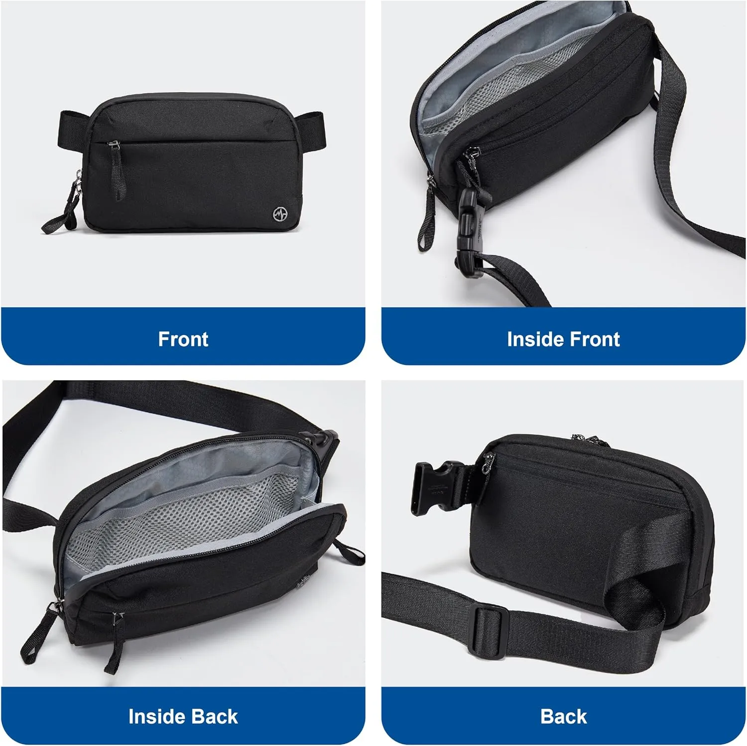Pander Crossbody Sling Bag for Travel, Outdoor, and Everyday Use  Adjustable Strap, Lightweight Shoulder Bag, Black