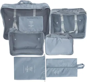 PartyKindom 7-pc Travel Luggage Organizer Set Packing Cubes for Suitcases Pouches Business Leisure Trips Wrinkle-