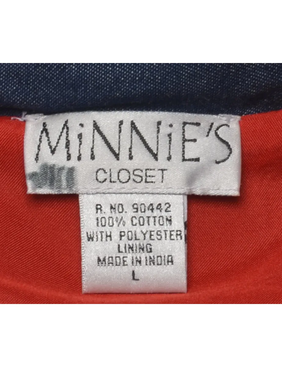 Patchwork Denim 1980s Jacket - L