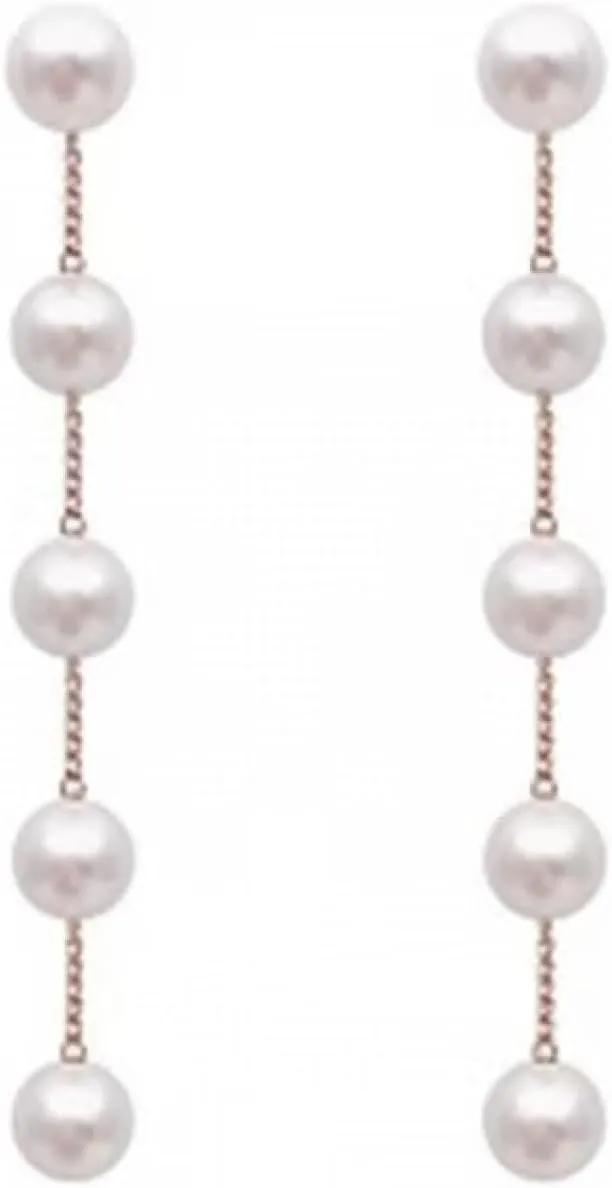 Pearl Earrings for Women, 14K Gold Plated/ S925 Pearl Hoops Dangle Earrings Bride Earring