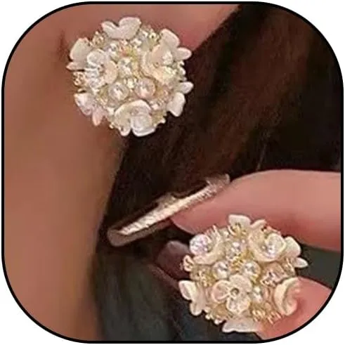 Pearl Stud Earrings for Women Big Pearl Ball Earrings Elegant Wedding Bridal Stud Earrings Jewelry Gifts for Chirstmas