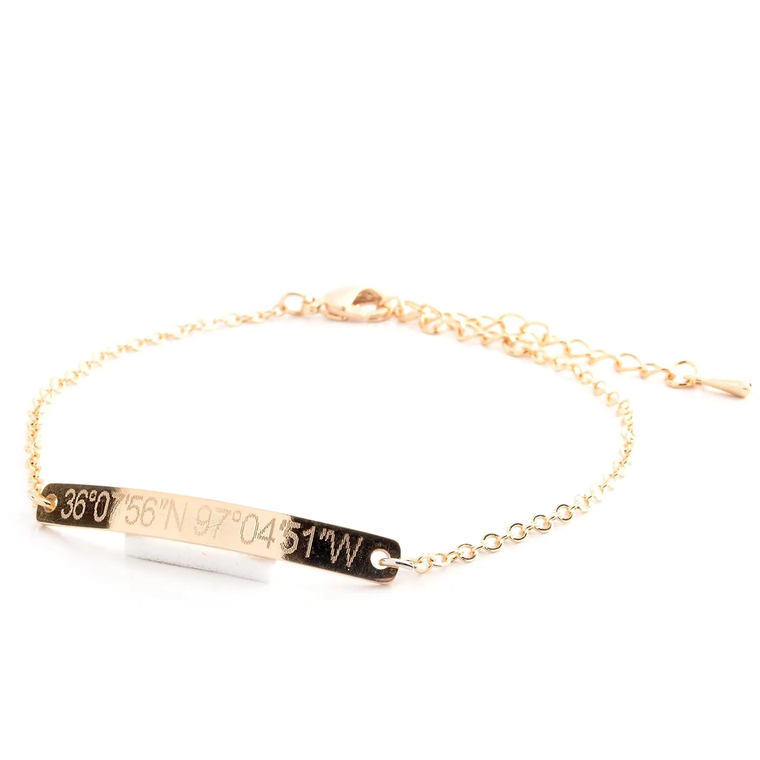 Personalized Coordinate Bracelet 16K Plated Gold Rose Gold Silver Birthday Christams Bridesmaids Gift Longitude Longitude Customized