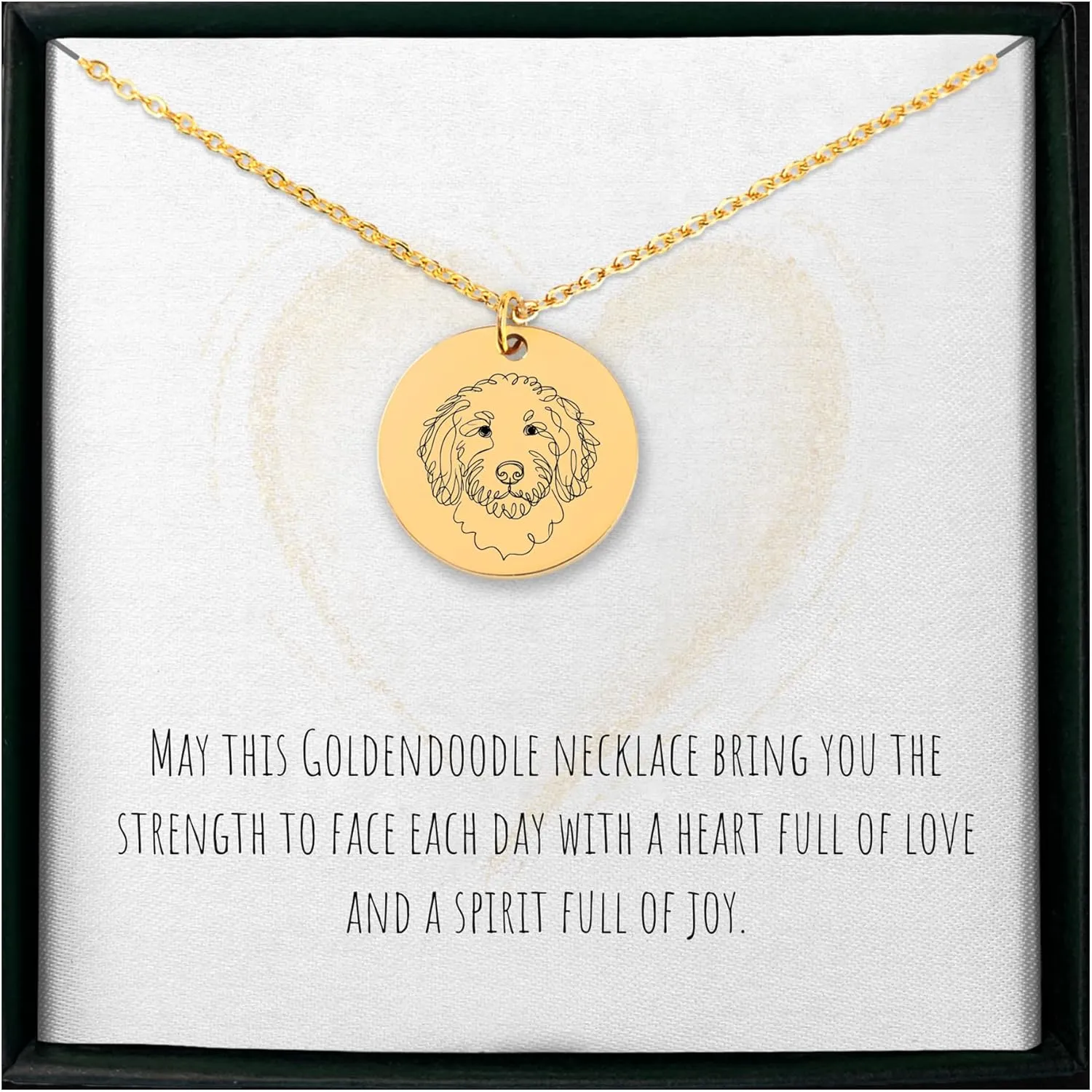 Personalized Goldendoodle Necklace for Women - Handmade Custom Doodle Dog Breed Pendant Jewelry Gift for Goldendoodle Mom Owner Lover - Unique Birthday Memorial Present With Message Card