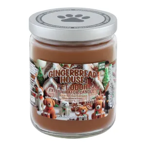 13 oz Pet Odor Exterminator Candle in Gingerbread House Scent