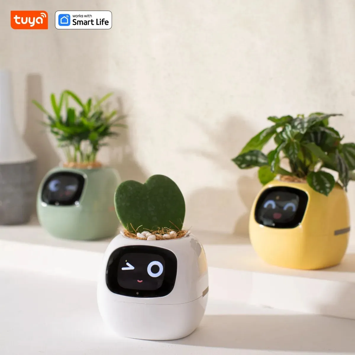 Pet Smart Planter Endless Fun Over 49 Rich Expressions,7 smart sensors ,AI Chips Make Raising Plants Easy and Fun