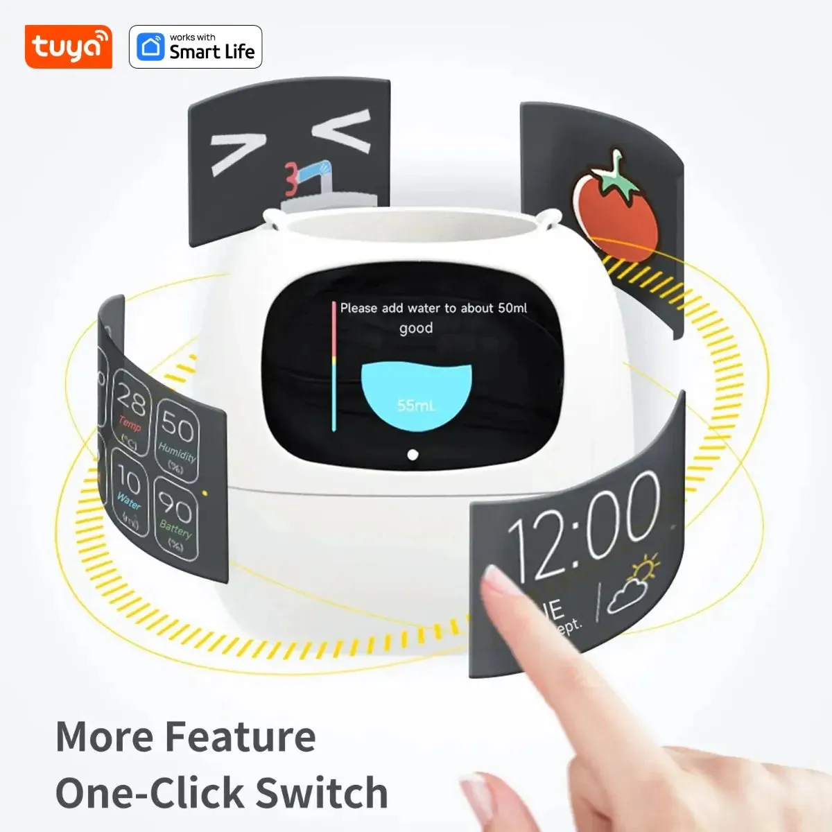 Pet Smart Planter Endless Fun Over 49 Rich Expressions,7 smart sensors ,AI Chips Make Raising Plants Easy and Fun