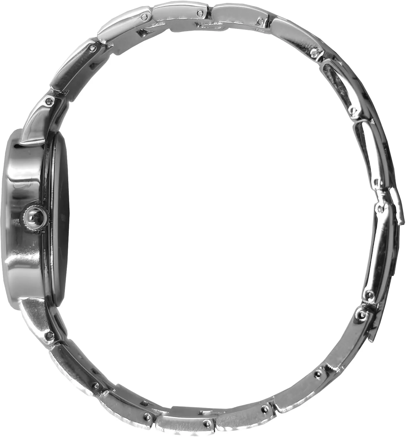 Peugeot Womens 30mm x 20mm Oval Watch with Sun-Moon Phase Roman Numeral Dial and Metal Link Bracelet