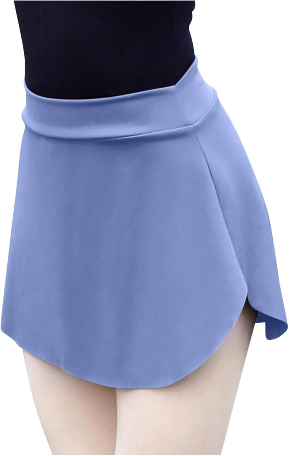 Pull On Ballet Skirt for Women Girls Solid Workout Skirts Elastic Mini Skirt for Dancing Casual Short Dance Skirts
