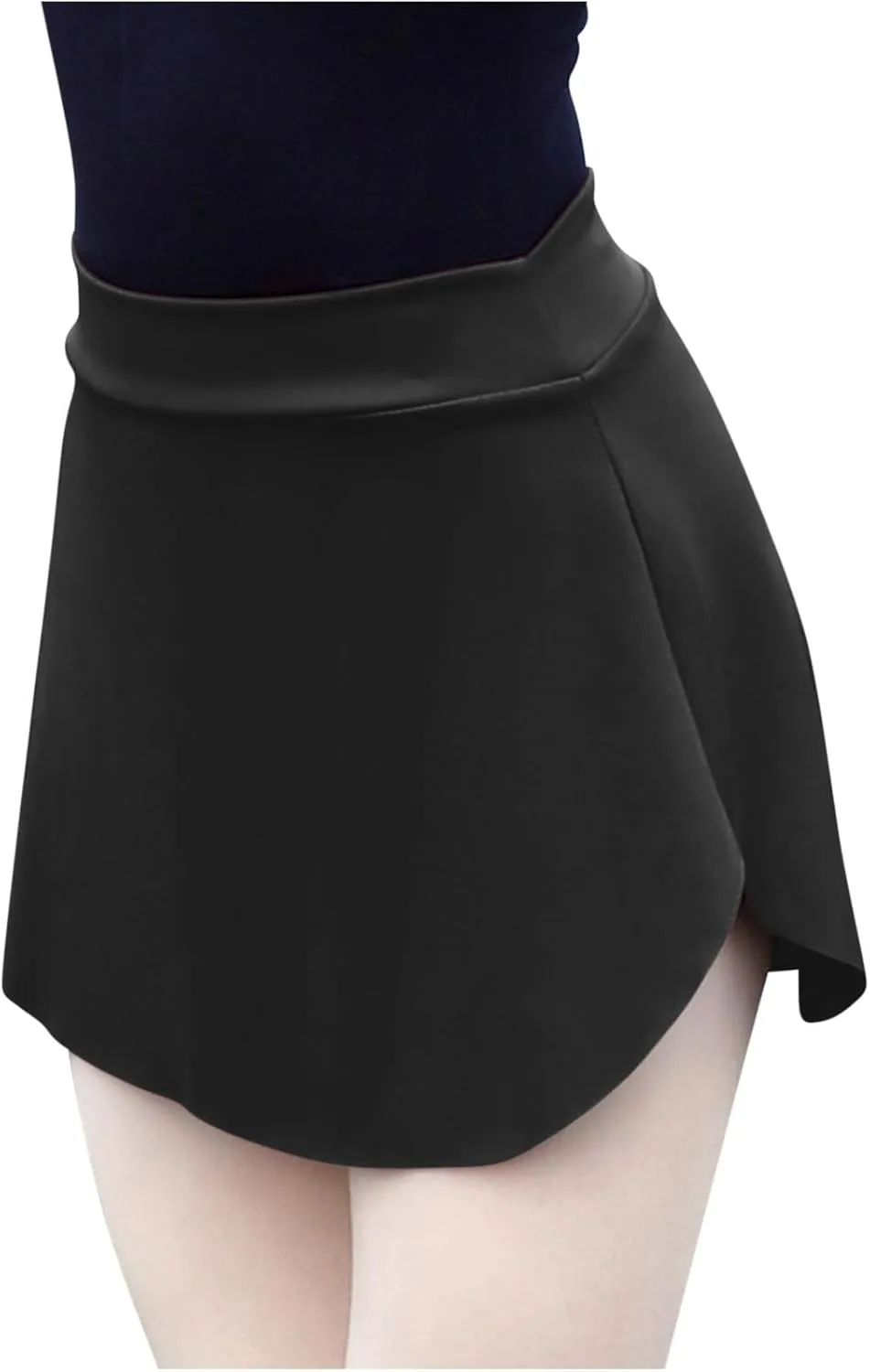 Pull On Ballet Skirt for Women Girls Solid Workout Skirts Elastic Mini Skirt for Dancing Casual Short Dance Skirts