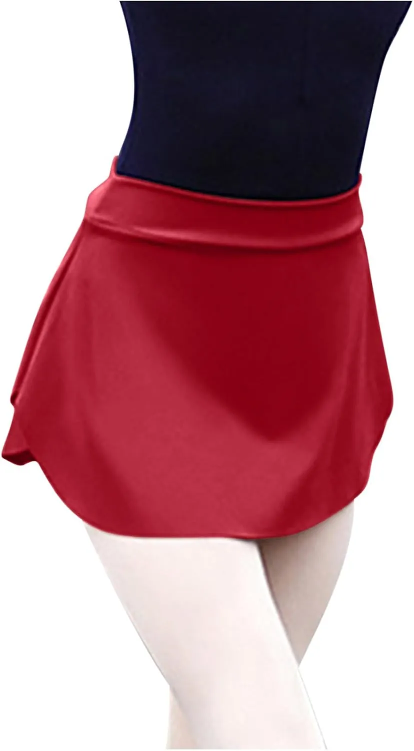 Pull On Ballet Skirt for Women Girls Solid Workout Skirts Elastic Mini Skirt for Dancing Casual Short Dance Skirts