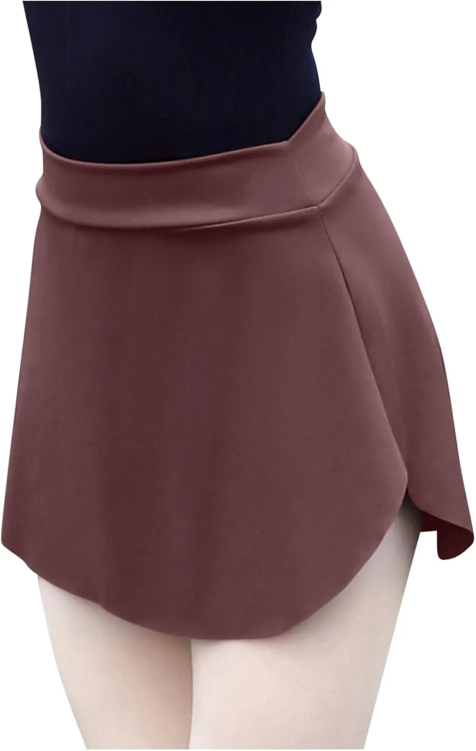 Pull On Ballet Skirt for Women Girls Solid Workout Skirts Elastic Mini Skirt for Dancing Casual Short Dance Skirts