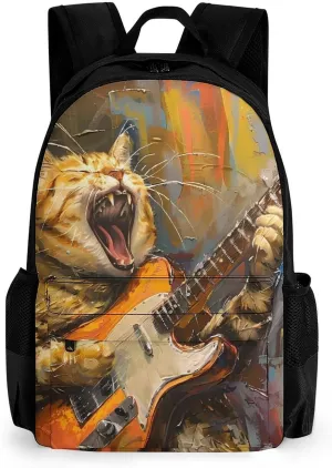 Rock Cat Travel Laptop Backpack for Men Women Casual Basic Bag Hiking Backpacks Work