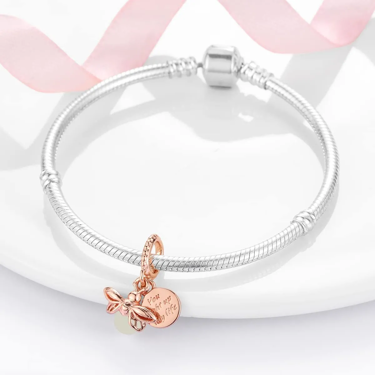 S925 Sterling Silver Charms for Bracelets Coffee Firefly Rose Gun Drinks Charm with Cubic Zirconia Christmas Birthday DIY Bead Charm Bracelets Necklace Pendent Jewelry Making Charms for Women