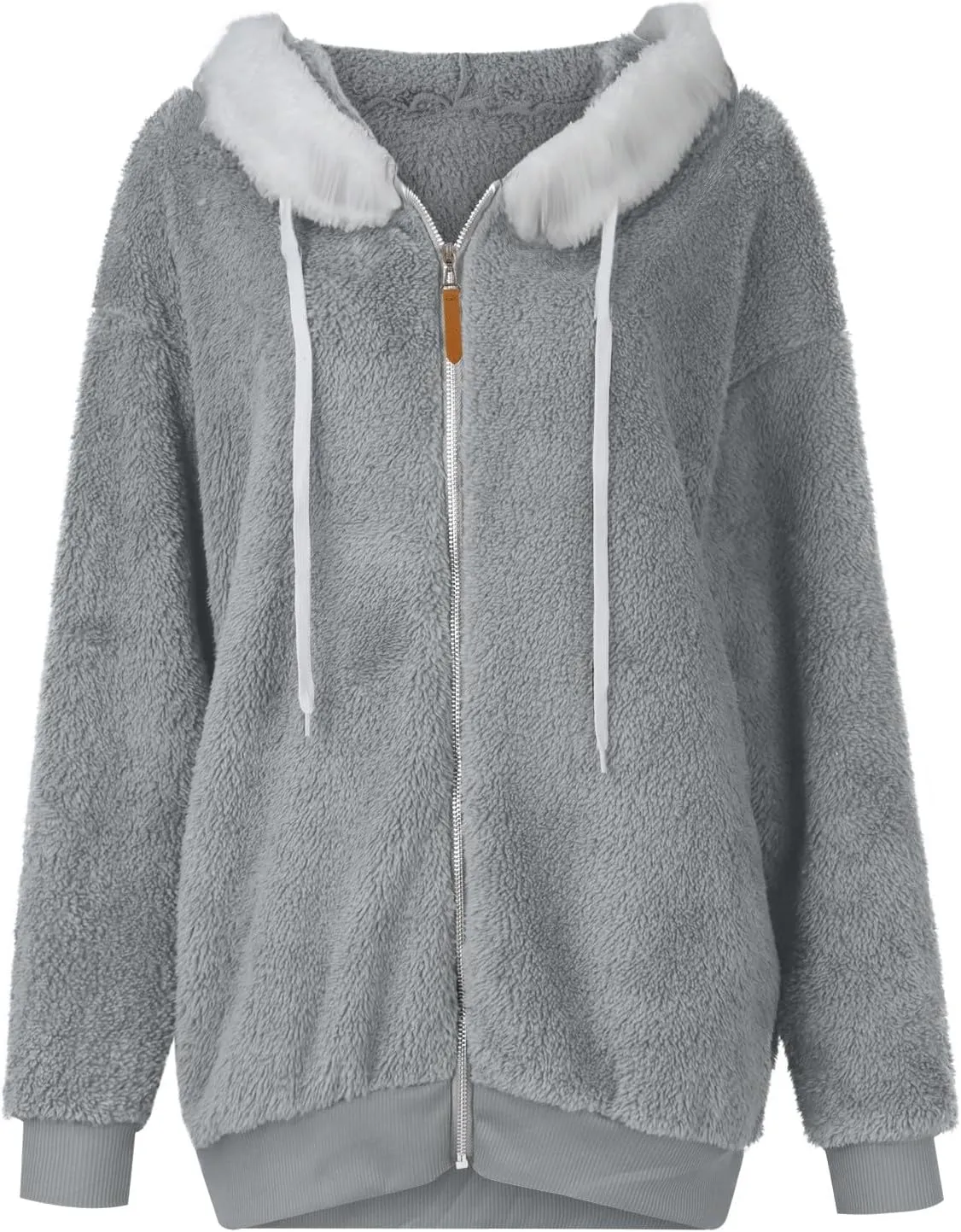SGASY Women's Fleece Jackets & Coats 2024 Fall Long Sleeve Lightweight Knit Sweater Open Front Cardigans Outwear Coat