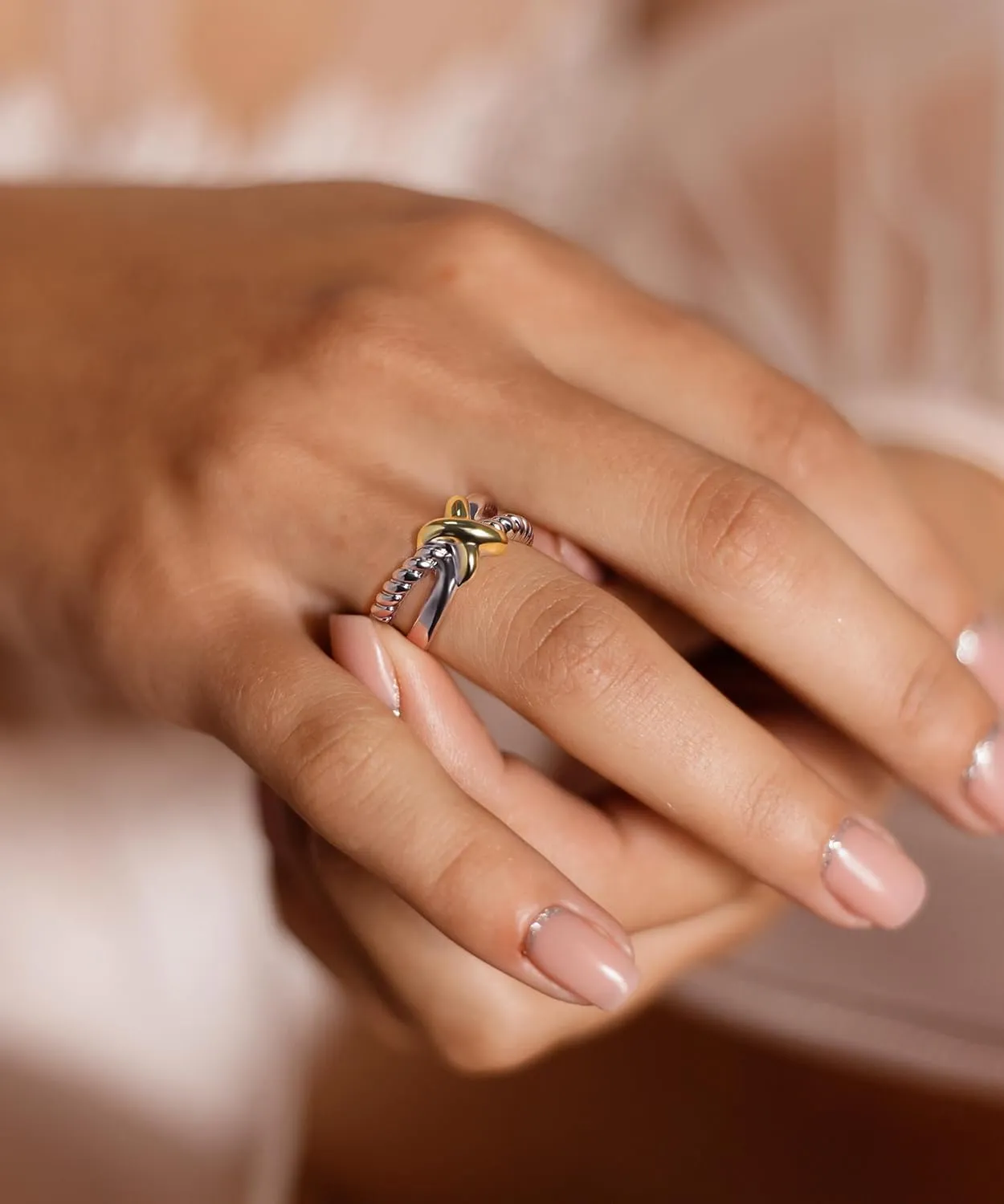 Silver Rings for Women - Gold and Silver Rings Vintage Cross - Chunky Rings Spinelli Two Tone Non Tarnish Fashion Cocktail Statement Rings Jewelry