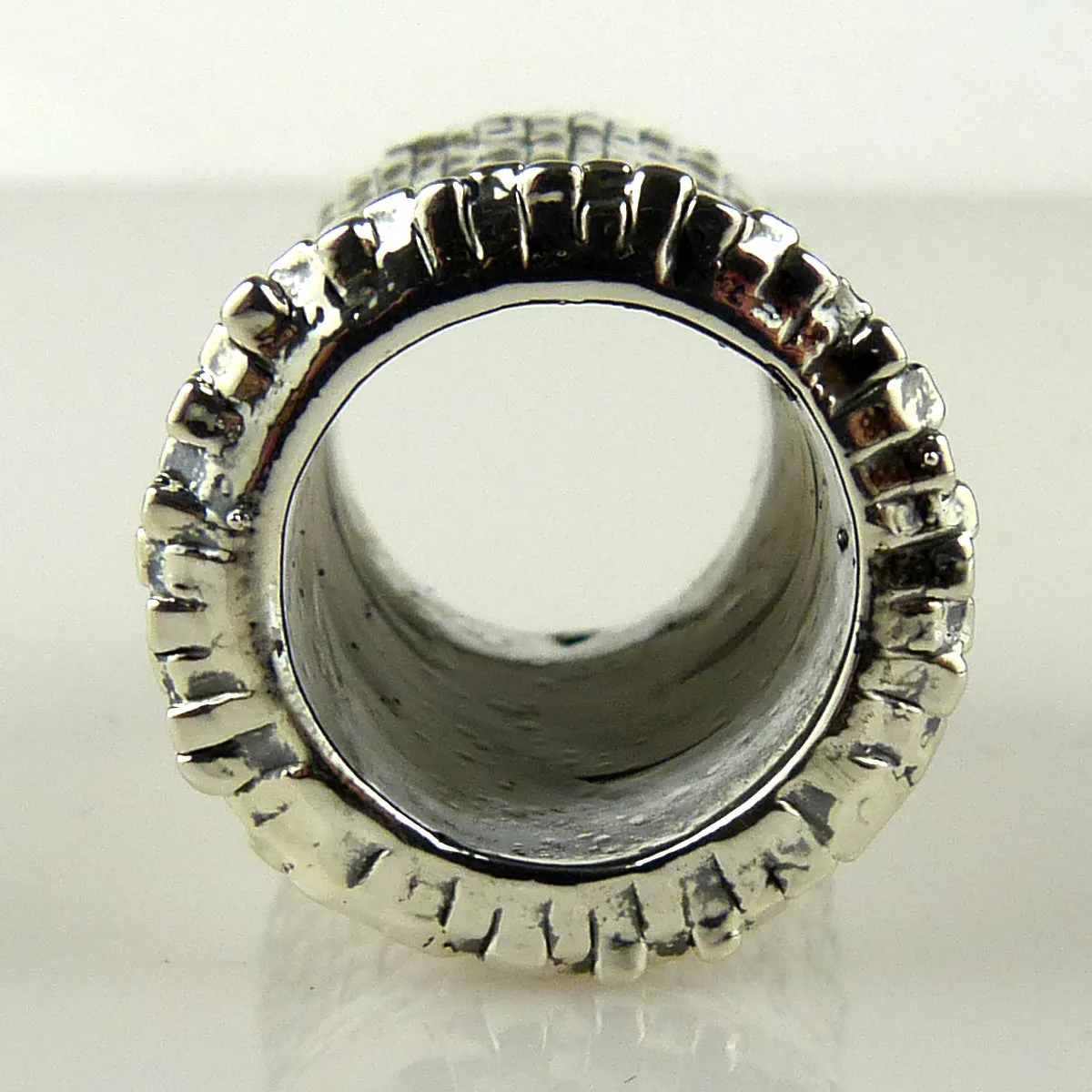 Simon Sebbag Sterling Silver Textured Slide Bead 79 for Leather Necklace