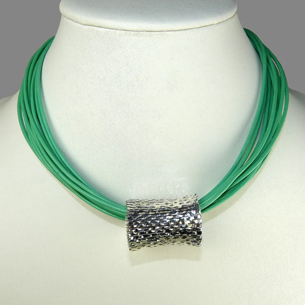 Simon Sebbag Sterling Silver Textured Slide Bead 79 for Leather Necklace