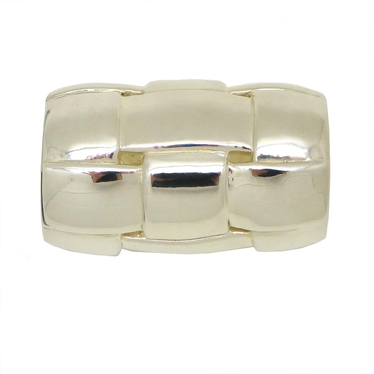 Simon Sebbag Weave Sterling Silver Slide Bead 170 for Leather Necklace