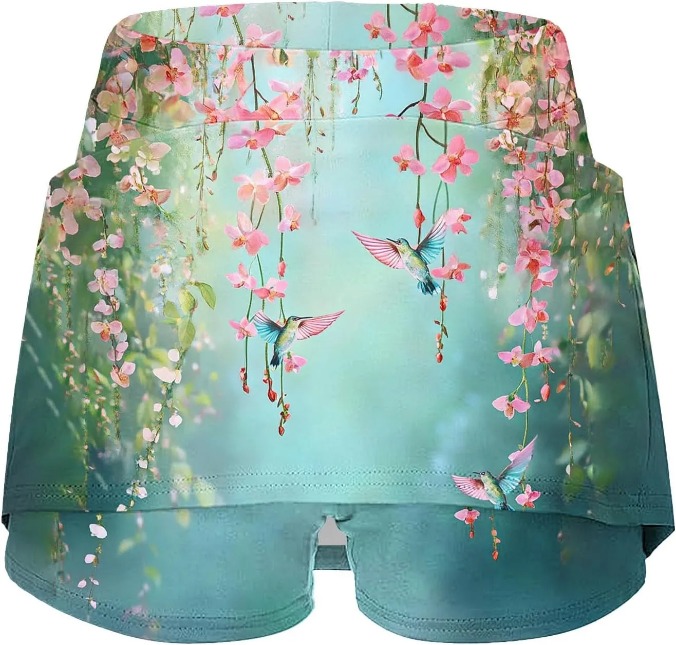 Skorts for Women Fashion High Waist Floral Print Skirts Inner Shorts Summer Sports Running Skirt 2025 Gym Yoga Outfit