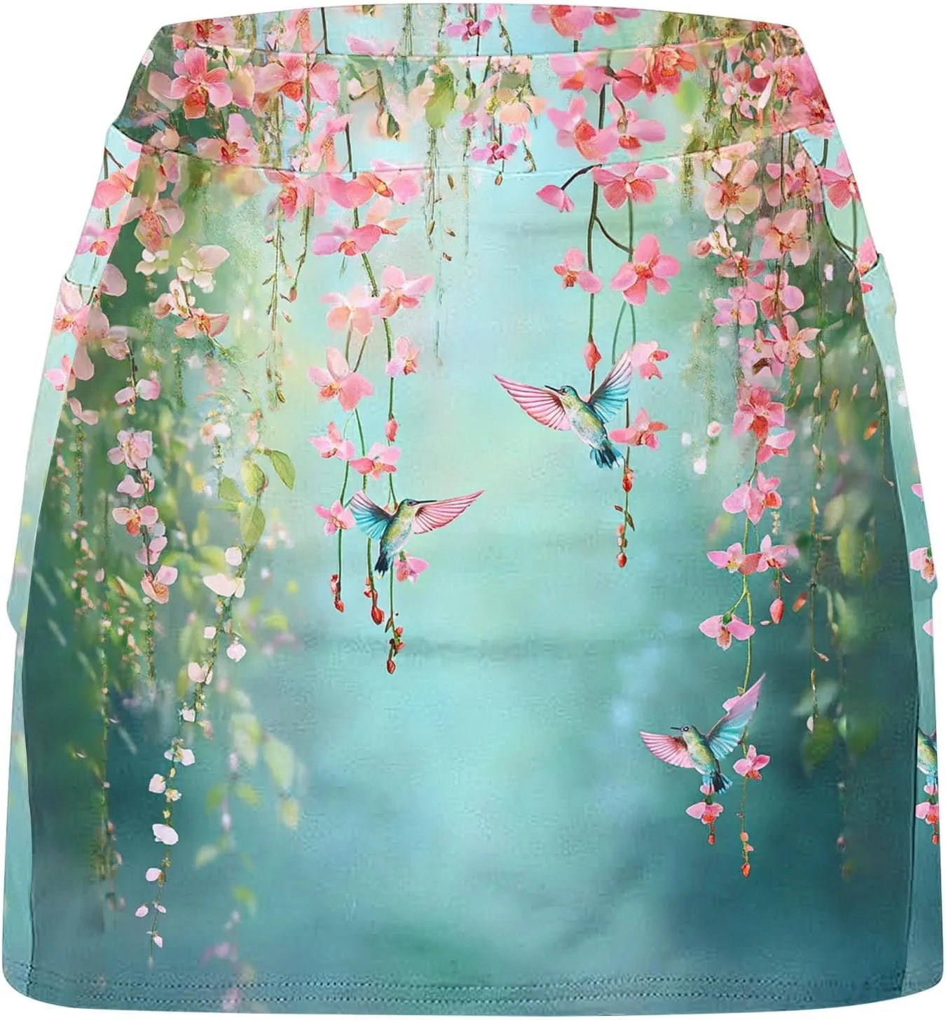 Skorts for Women Fashion High Waist Floral Print Skirts Inner Shorts Summer Sports Running Skirt 2025 Gym Yoga Outfit