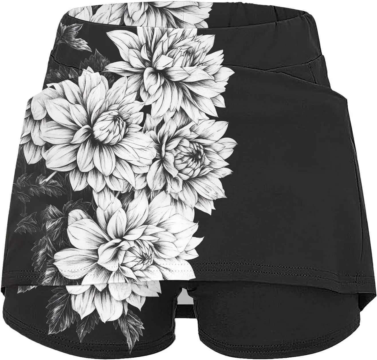 Skorts for Women Fashion High Waist Floral Print Skirts Inner Shorts Summer Sports Running Skirt 2025 Gym Yoga Outfit