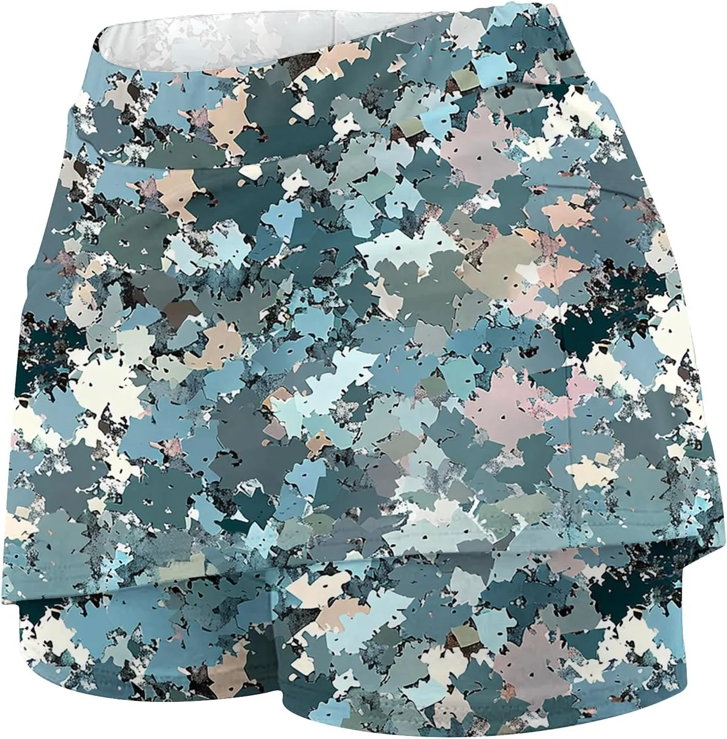 Skorts for Women High Waisted Inner Shorts, Fashion Floral Print Tennis Golf Shorts Mid Waist Comfy Casual Shorts