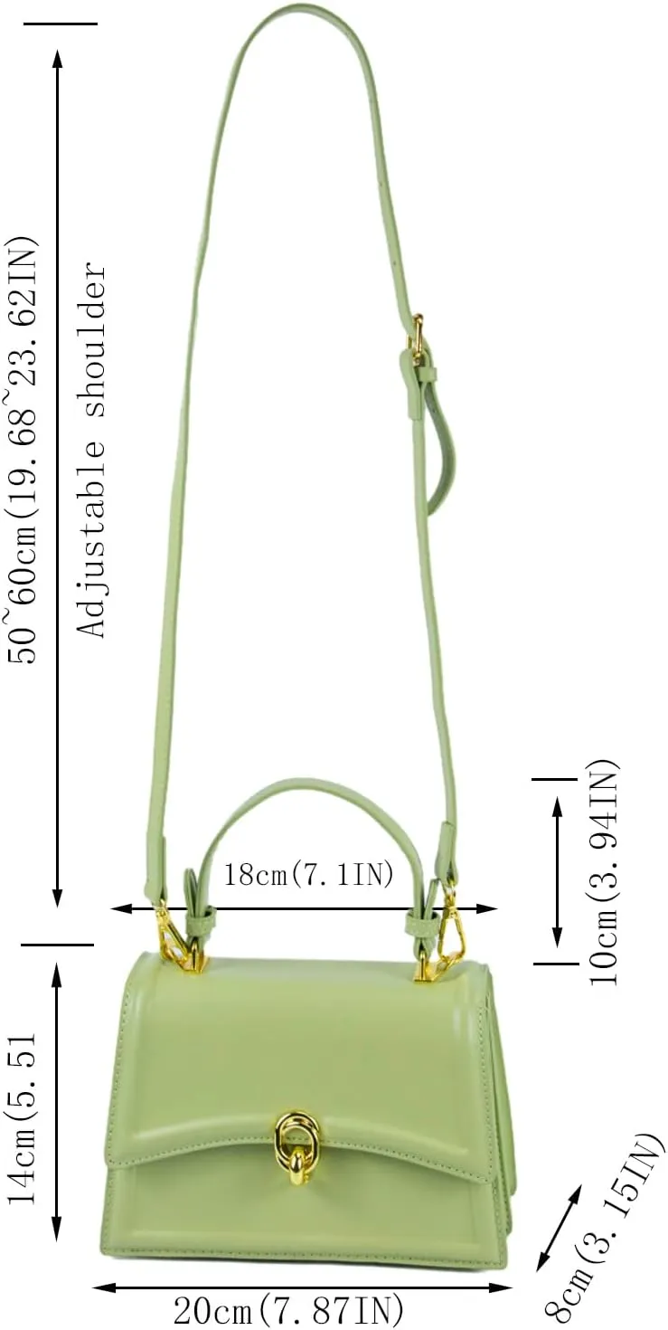 Small Crossbody Bags for Women Leather Satchel Shoulder Tote Bag Ladies Handbag Square Purses Adjustable Strap Everyday Bags
