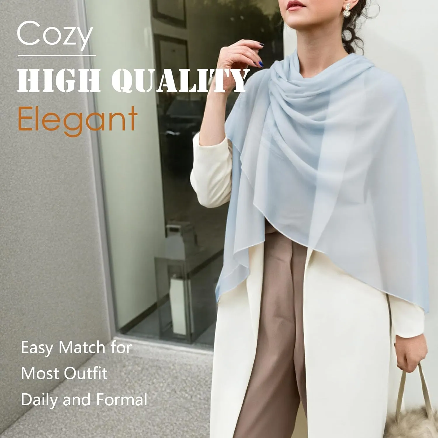 Sofier Shawls and Wraps for Women Evening Dresses Soft Sheer Chiffon Scarf Wedding Party Bridesmaid Gifts