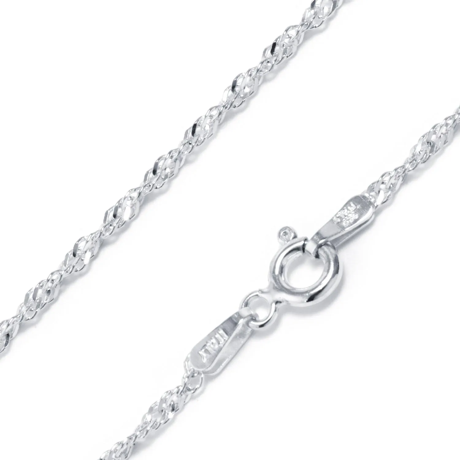 Sterling Silver Twist Chain Necklace