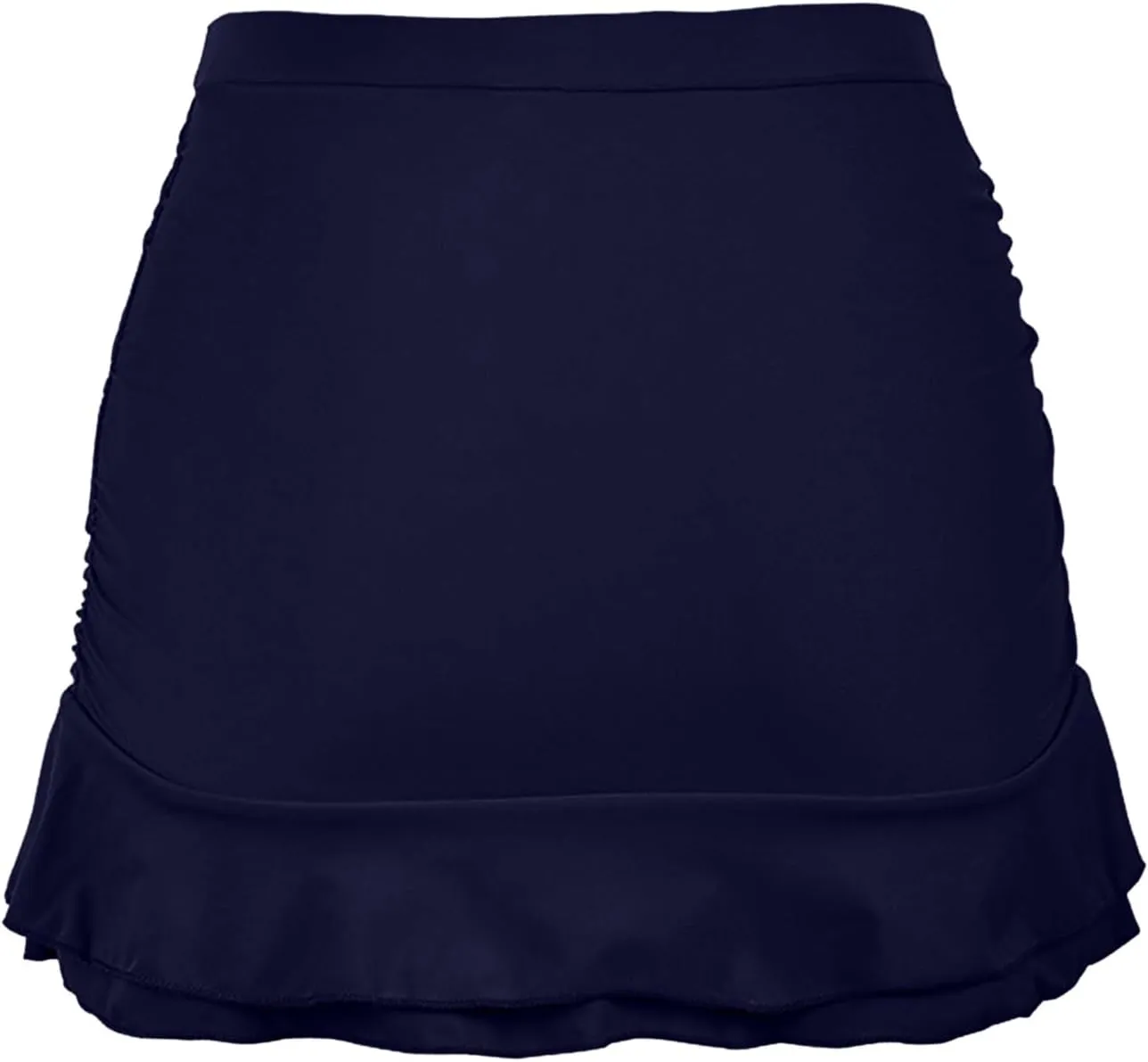 Swim Skirt for Women Ruffle Ruched High Waisted Bathing Suits Bottoms with Built-in Brief Swimsuits Skirt Swim Shorts
