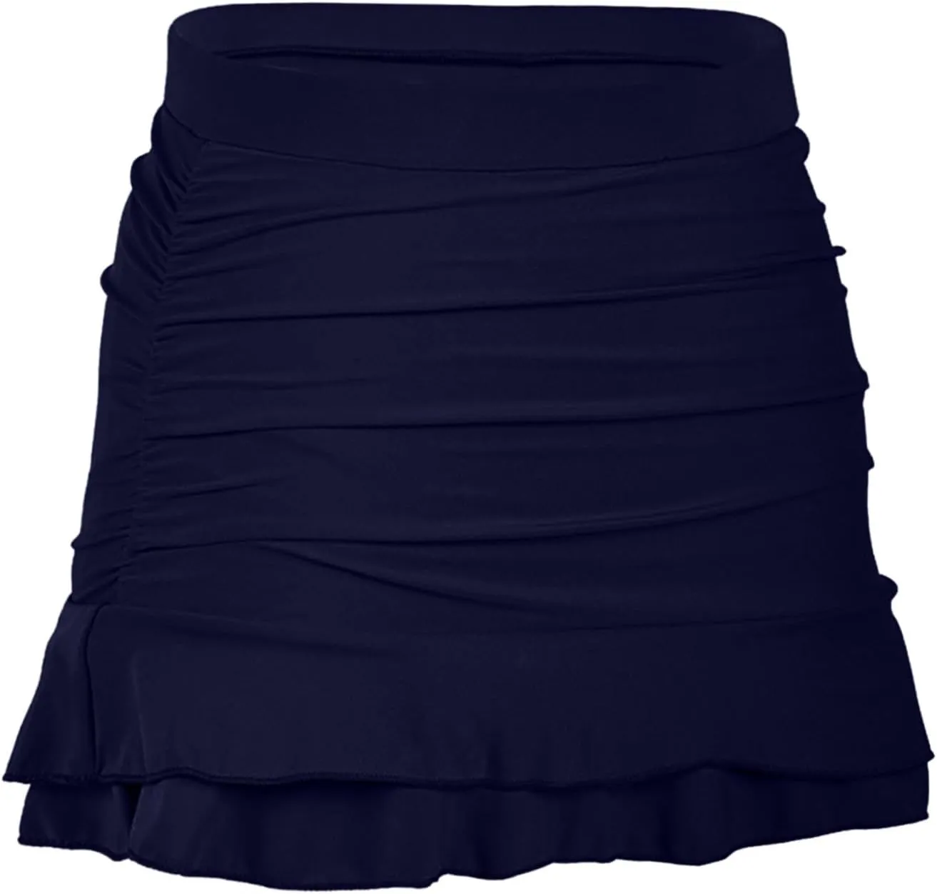 Swim Skirt for Women Ruffle Ruched High Waisted Bathing Suits Bottoms with Built-in Brief Swimsuits Skirt Swim Shorts
