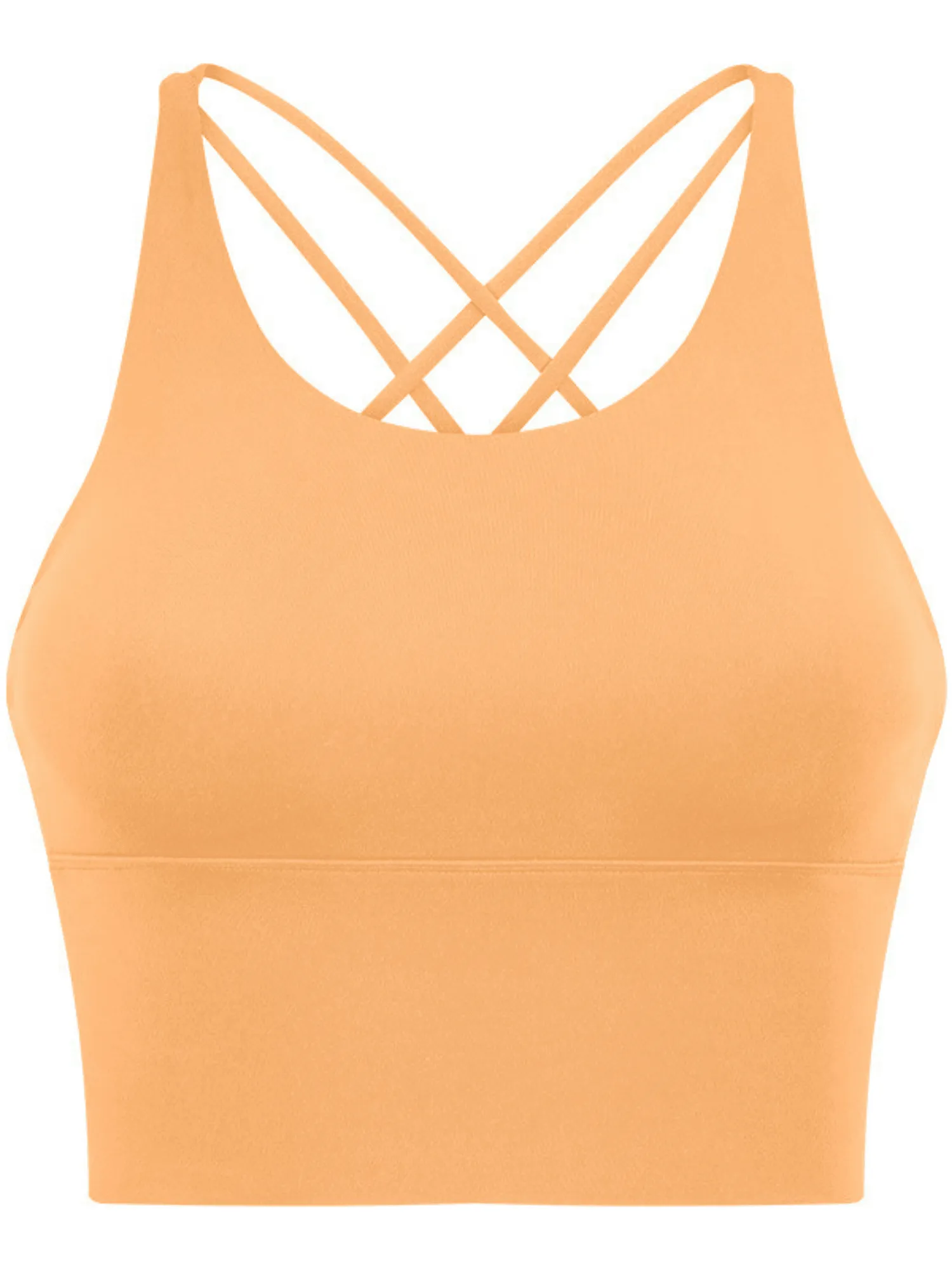 Tangerine "Elizabeth" Open Back Longline Sports Bra