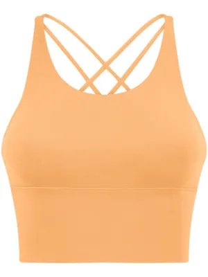 Tangerine "Elizabeth" Open Back Longline Sports Bra