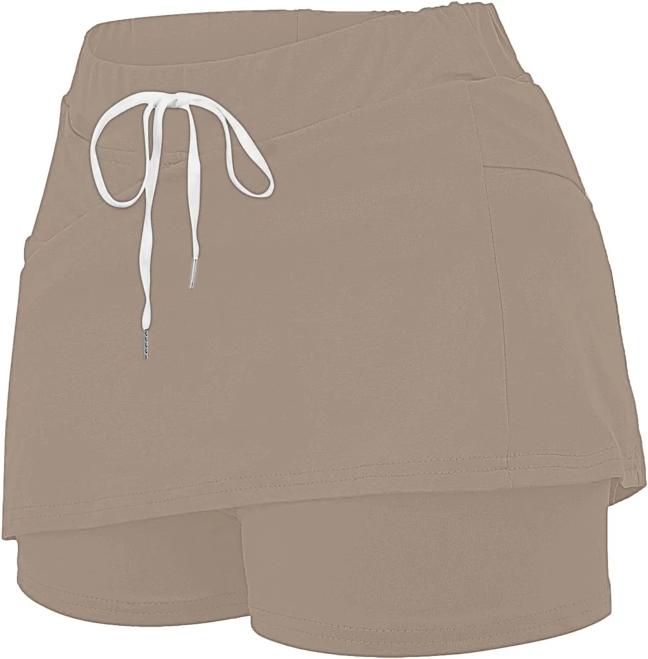 Tennis Skorts for Women with Inner Shorts High Waisted Drawstring Mini Skirts Summer Trendy Athletic Workout Shorts