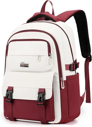 Travel Backpack for Women and Men,Airline Approved Business Work,18-Inch Red Backpack Waterproof,Lightweight Daypack for Work,Hiking,Casual Travel