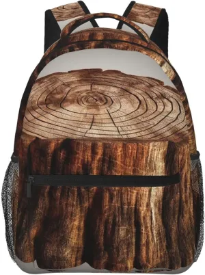 Travel Backpack for Women Men Stump of Oak Tree Laptop Backpack Large College Bag Waterproof Casual Daypack