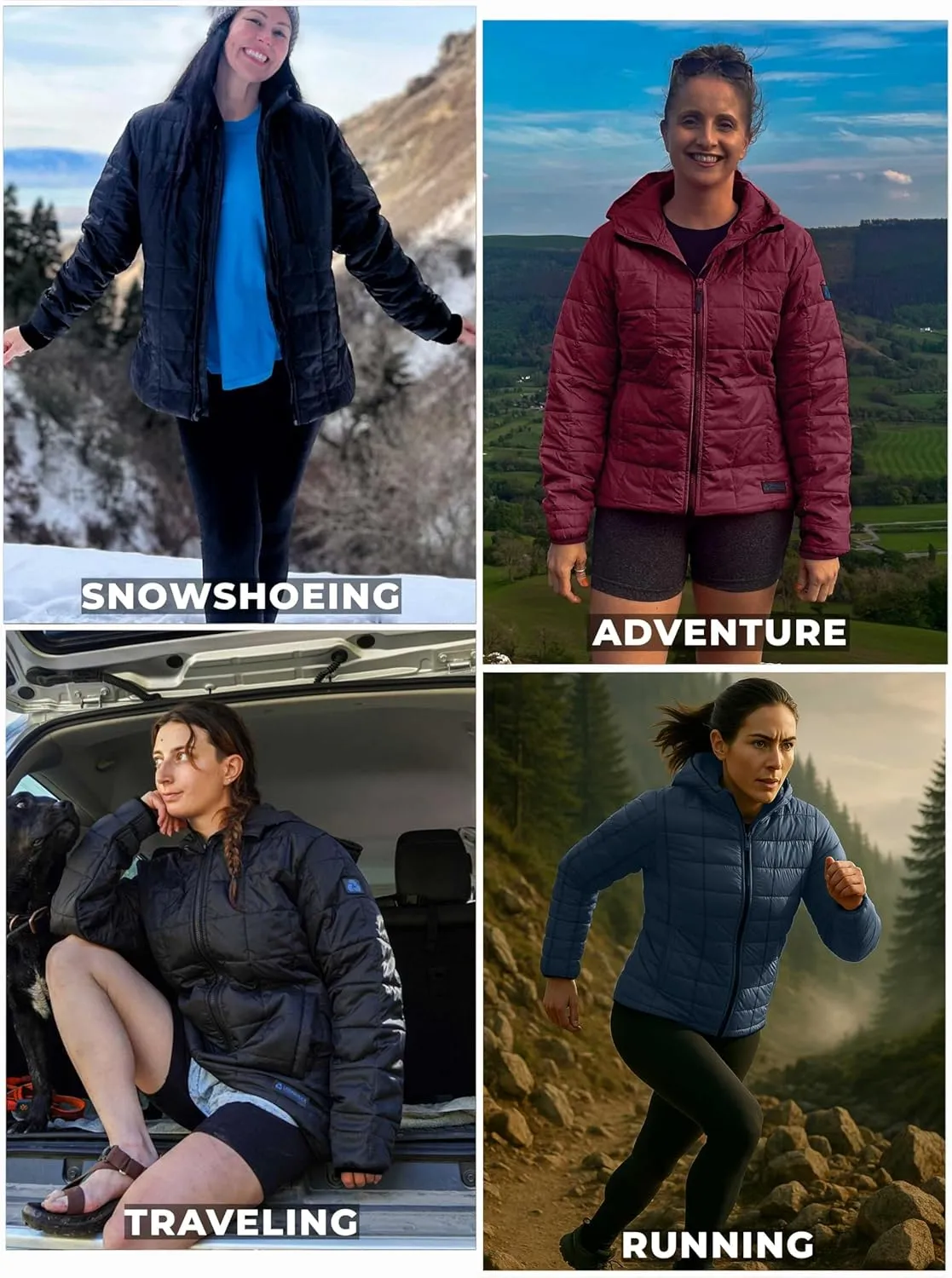 URBAN BUCK Packable Puffer Jacket Women with Hood  32 Degree Lightweight Quilted Winter Puff Foldable Jacket for Women